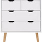 NYBORG 2+2 DRAWER CHEST - WHITE