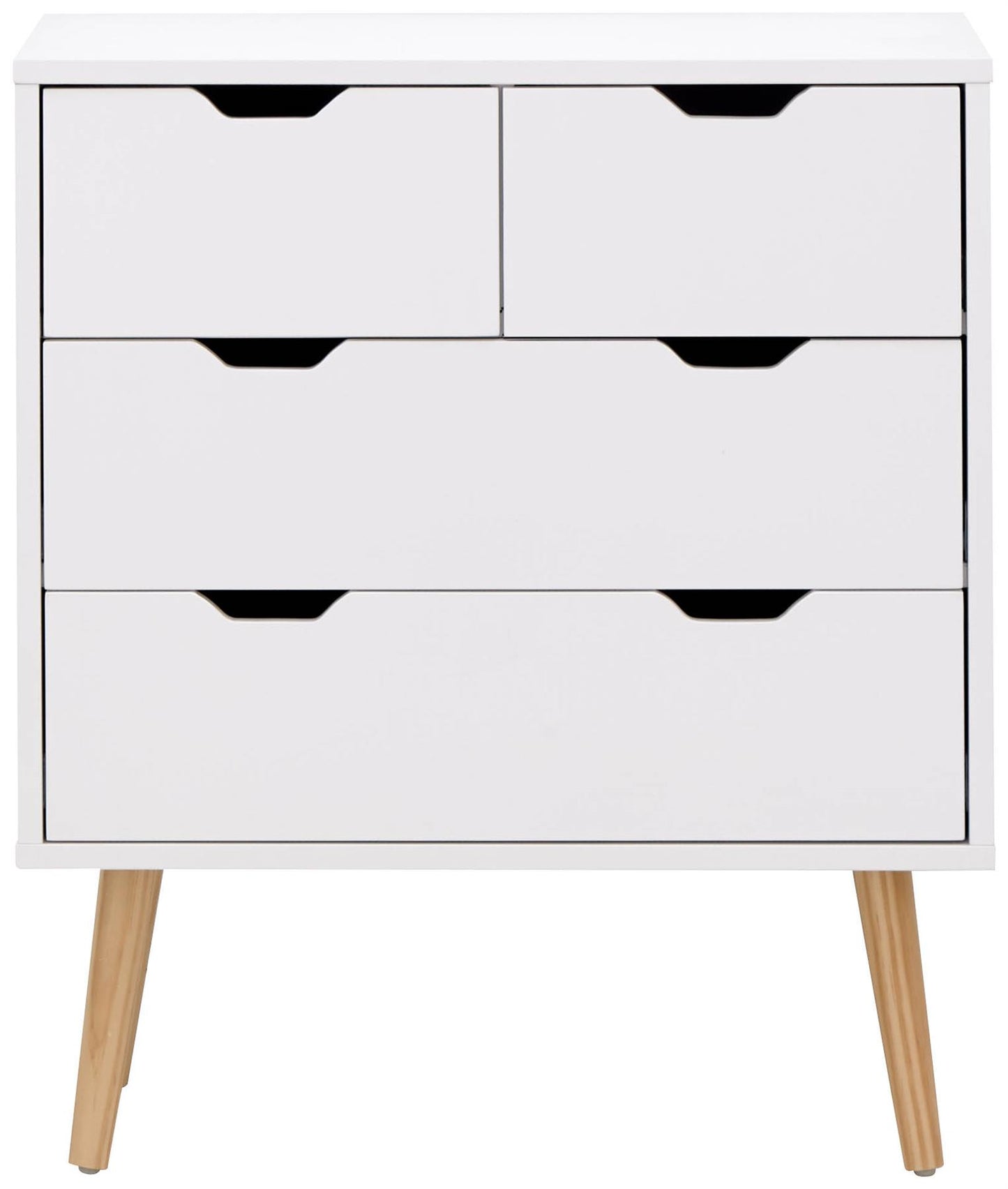 NYBORG 2+2 DRAWER CHEST - WHITE