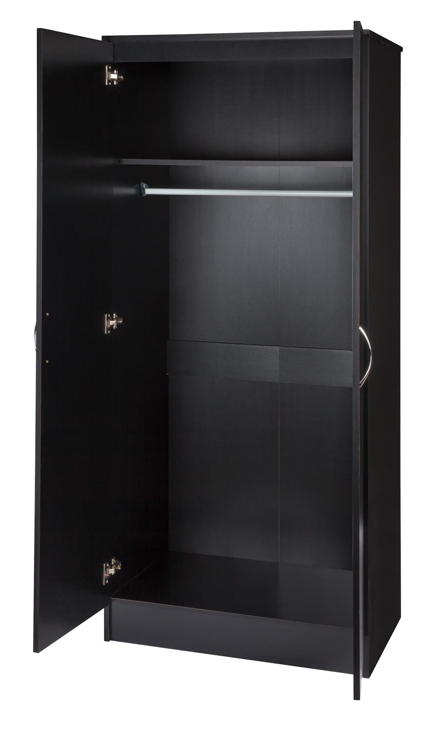 ALPHA 2 DOOR DOUBLE WARDROBE - BLACK