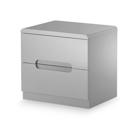 MANHATTAN 2-DRAWER BEDSIDE TABLE - GREY