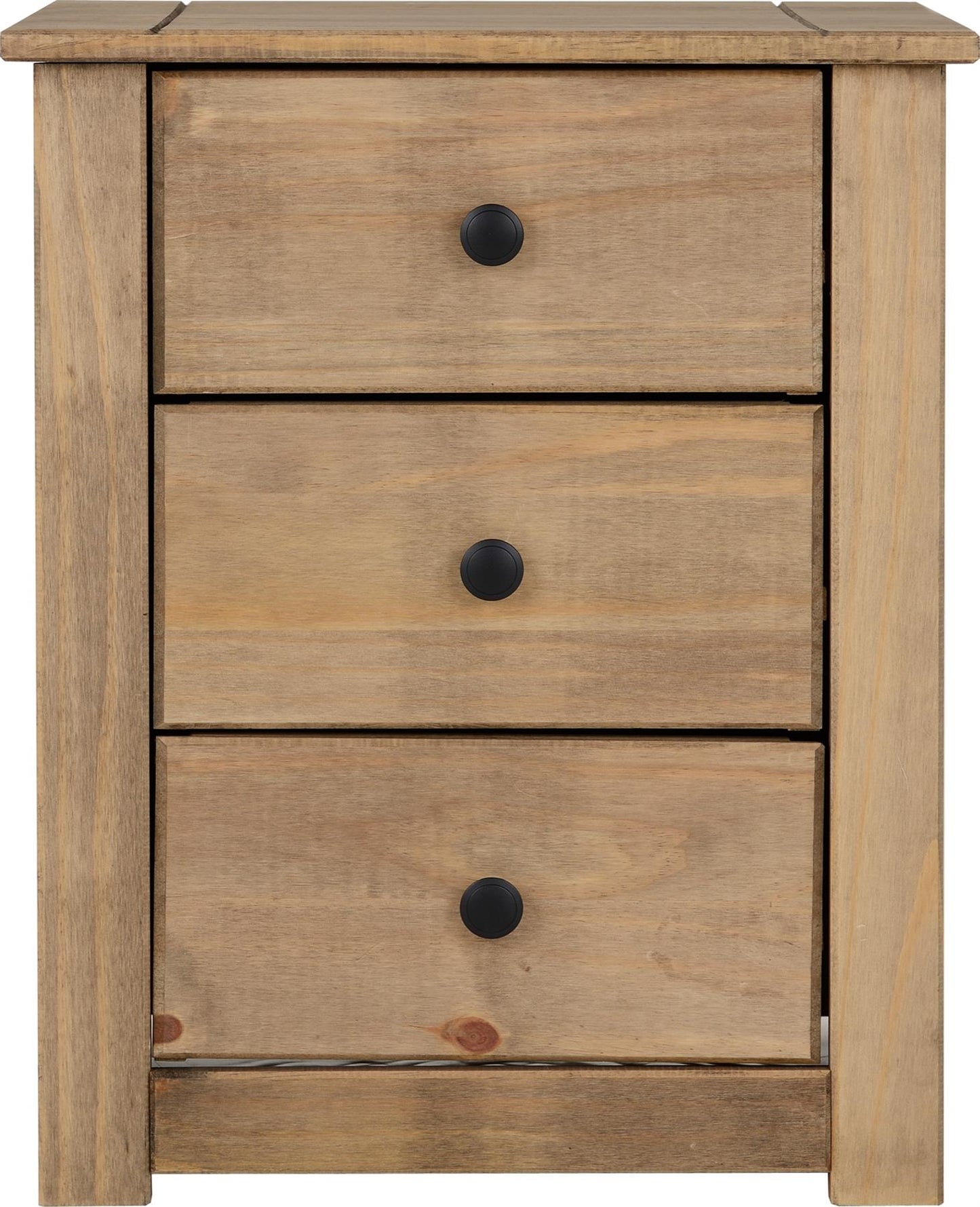 PANAMA 3-DRAWER BEDSIDE TABLE - NATURAL WAX