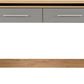 SEVILLE 2 DRAWER SLIDER DESK - GREY/LIGHT OAK