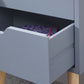 PAIR OF NYBORG 2-DRAWER BEDSIDE TABLES - DARK GREY