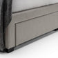 WILTON LINEN FABRIC 4-DRAWER BED - 5FT KING SIZE - GREY