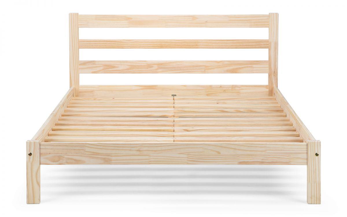 SAMI WOODEN BED - 4FT6" DOUBLE - UNFINISHED PINE