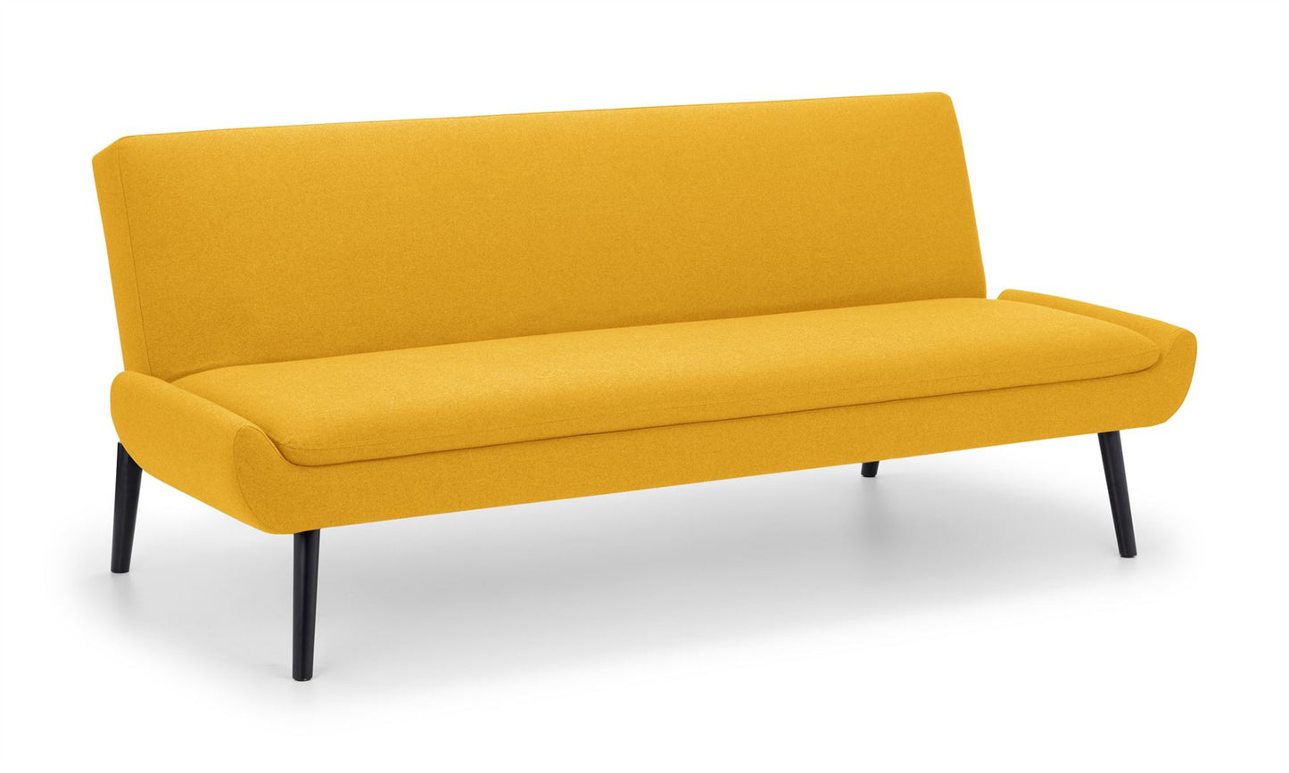 GAUDI LINEN FABRIC SOFA BED - MUSTARD