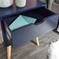 NYBORG 2-DRAWER BEDSIDE TABLE - NIGHTSHADOW BLUE