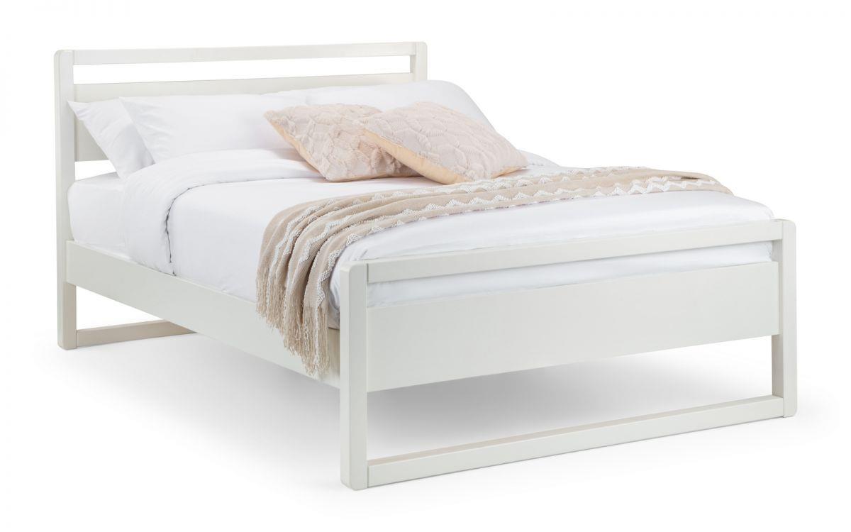 VENICE WOODEN BED - 4FT6" DOUBLE - SURF WHITE