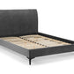 SANDERSON VELVET BED - 5FT KING SIZE - GREY