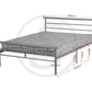 ORION METAL BED - 4FT SMALL DOUBLE - SILVER