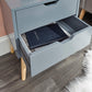 NYBORG 2-DRAWER BEDSIDE TABLE - DARK GREY