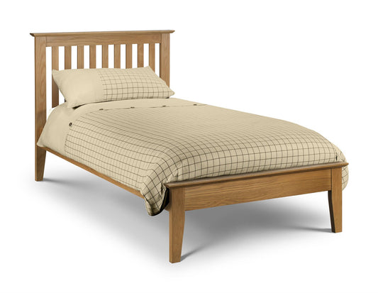 SALERNO WOODEN BED - 3FT SINGLE - NATURAL OAK