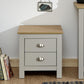 LANCASTER 2-DRAWER BEDSIDE TABLE - GREY