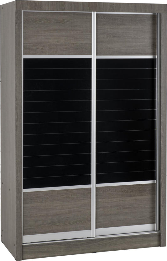 LISBON 2 DOOR SLIDING WARDROBE - BLACK