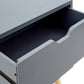 NYBORG 2-DRAWER BEDSIDE TABLE - DARK GREY