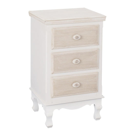 JULIETTE 3-DRAWER BEDSIDE TABLE - WHITE