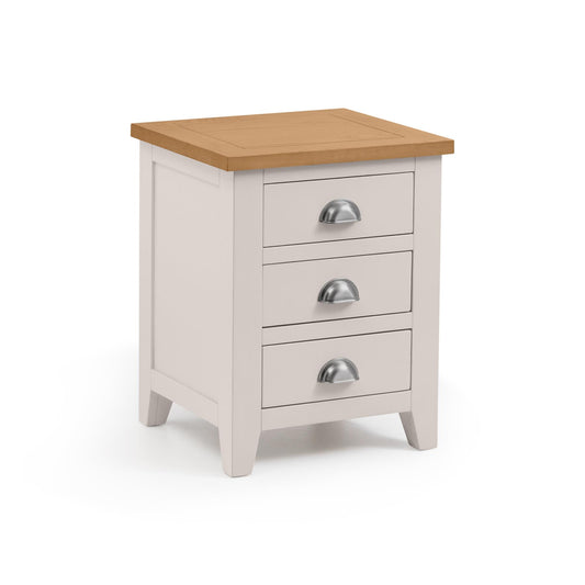 RICHMOND 3-DRAWER BEDSIDE TABLE - ELEPHANT GREY