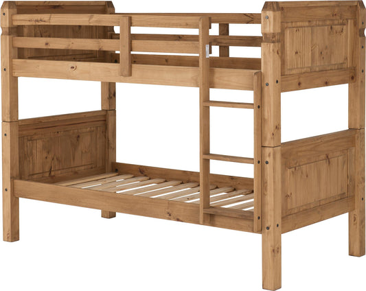 CORONA BUNK BED - DISTRESSED WAXED PINE