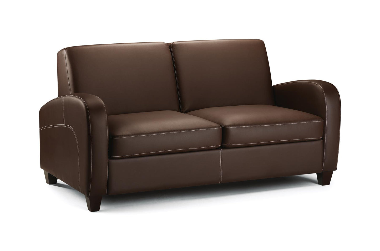 VIVO FAUX LEATHER SOFA BED - CHESTNUT BROWN