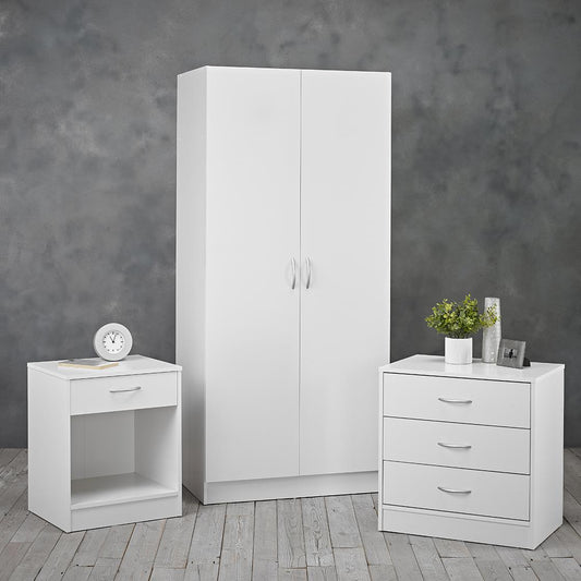 DELTA 3 PIECE BEDROOM SET - WHITE