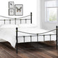 REBECCA METAL BED - 5FT KING SIZE - BLACK/GOLD