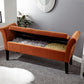 OSBOURNE STORAGE WINDOW SEAT - RUSSET