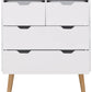 NYBORG 2+2 DRAWER CHEST - WHITE