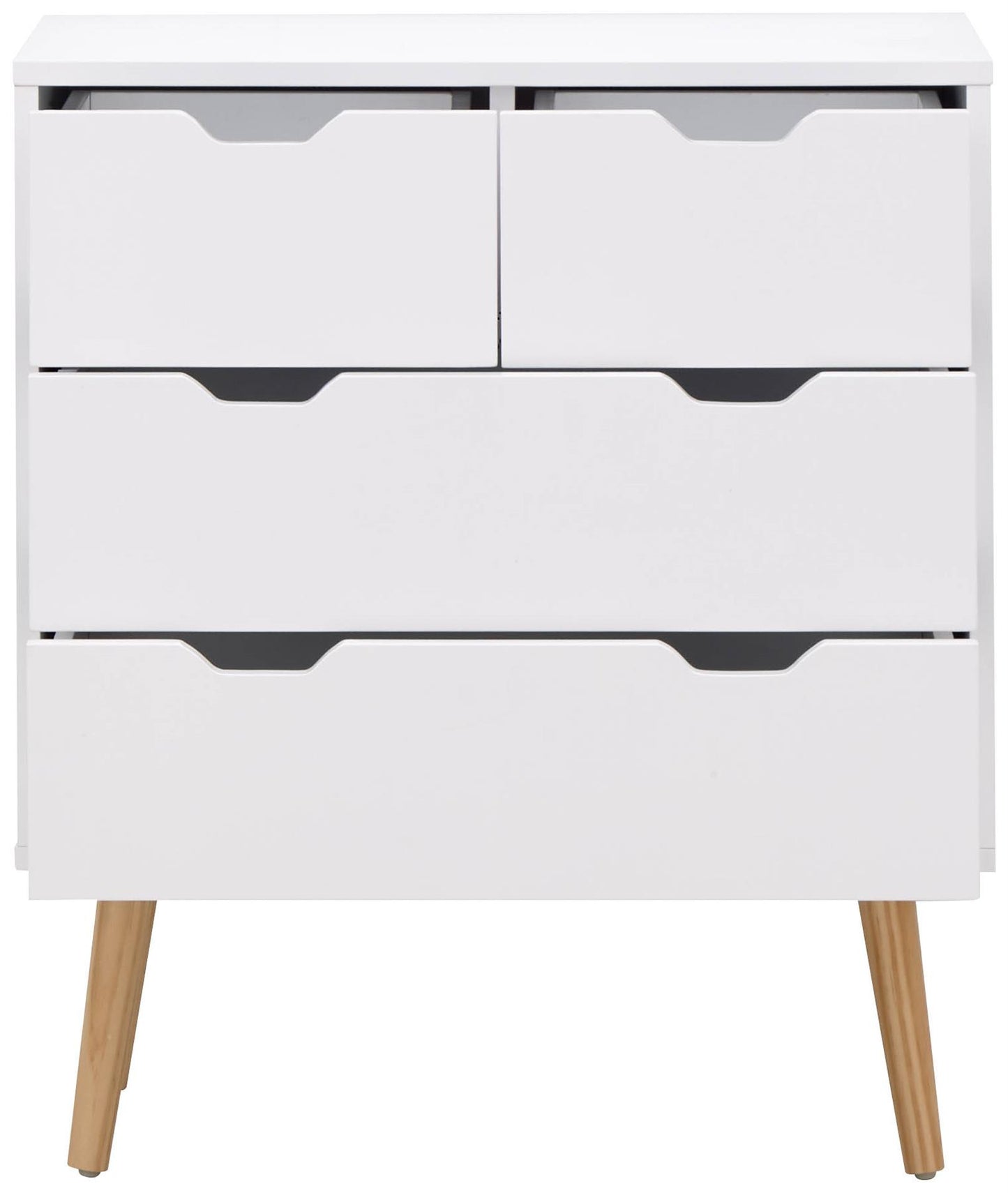 NYBORG 2+2 DRAWER CHEST - WHITE