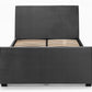 CAPRI VELVET BED - 5FT KING SIZE - DARK GREY