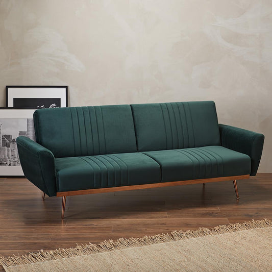 NICO VELVET SOFA BED - GREEN