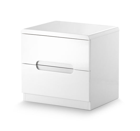 MANHATTAN 2-DRAWER BEDSIDE TABLE - WHITE