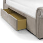 RAVELLO CHENILLE 2-DRAWER BED - 5FT KING SIZE - MINK