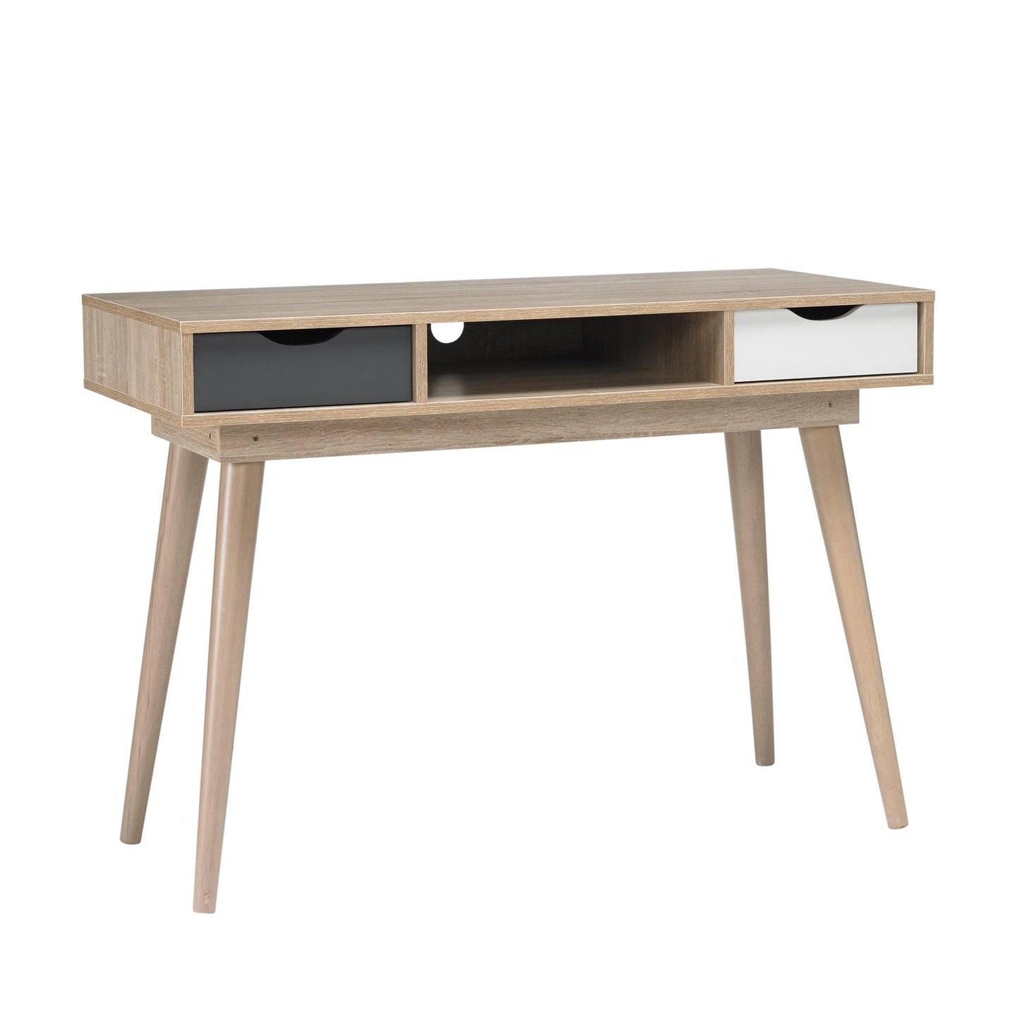 SCANDI DESK - OAK/GREY/WHITE