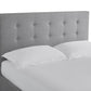 MAYFAIR FABRIC TV BED - 4FT6" DOUBLE - GREY