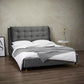 SLOANE VELVET BED - 4FT6 DOUBLE - GREY