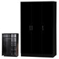 ALPHA 3 DOOR TRIPLE WARDROBE - BLACK