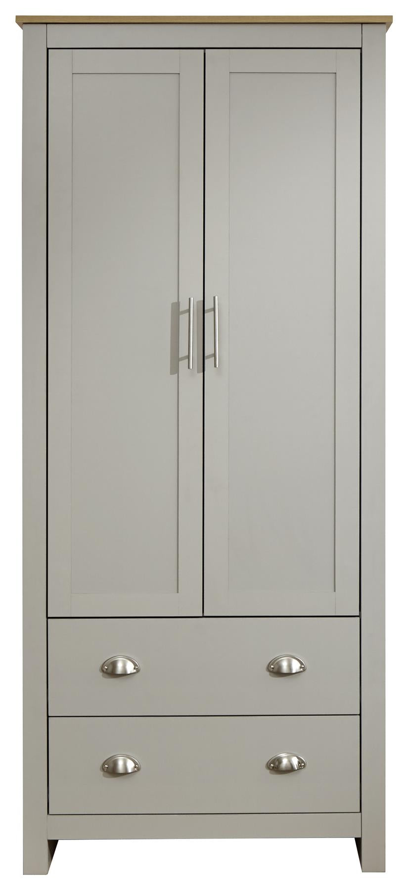 LANCASTER 2 DOOR WARDROBE - GREY