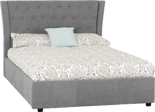 CAMDEN FABRIC BED - 4FT6 DOUBLE - GREY