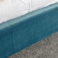 PETTINE VELVET END LIFT OTTOMAN BED - 5FT KING SIZE - TEAL