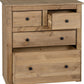 PANAMA 2+2 DRAWER CHEST - NATURAL WAX