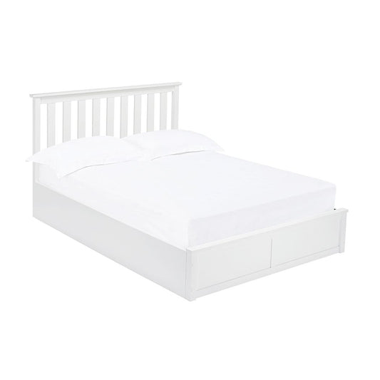 OXFORD WOODEN BED - 5FT KING SIZE - WHITE