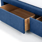 FULLERTON LINEN FABRIC 4-DRAWER BED - 4FT6" DOUBLE - BLUE