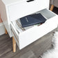 NYBORG 2-DRAWER BEDSIDE TABLE - WHITE