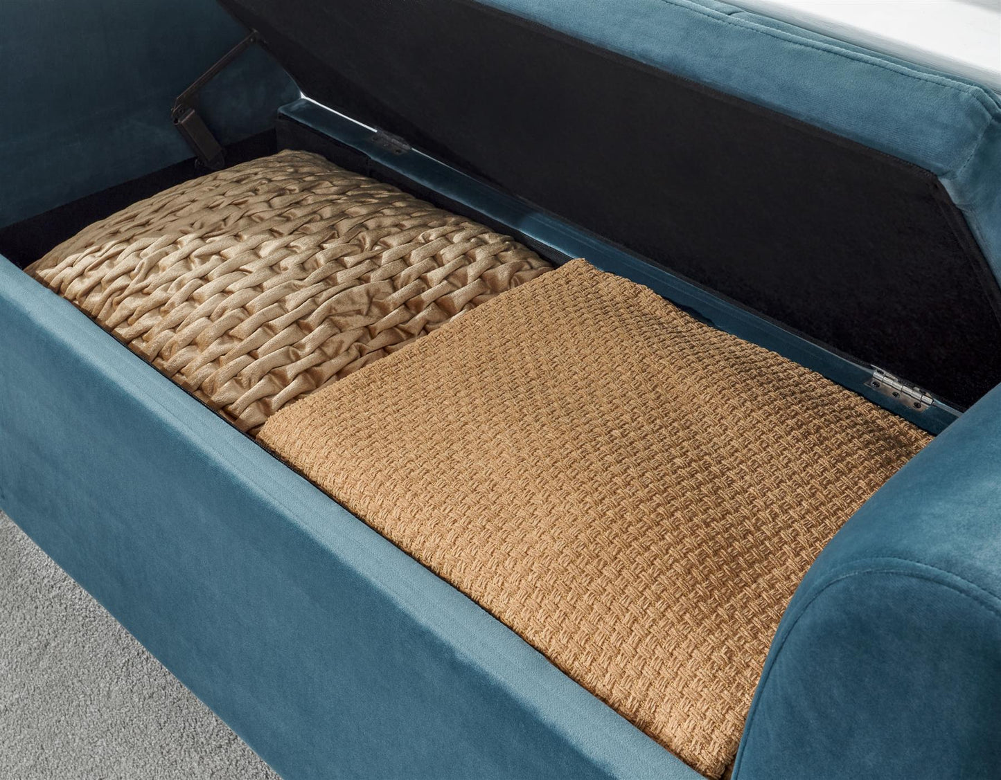 GENOA STORAGE WINDOW SEAT - TEAL