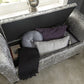 VERONA VELVET STORAGE WINDOW SEAT - GREY