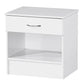 ALPHA 1-DRAWER BEDSIDE TABLE - WHITE