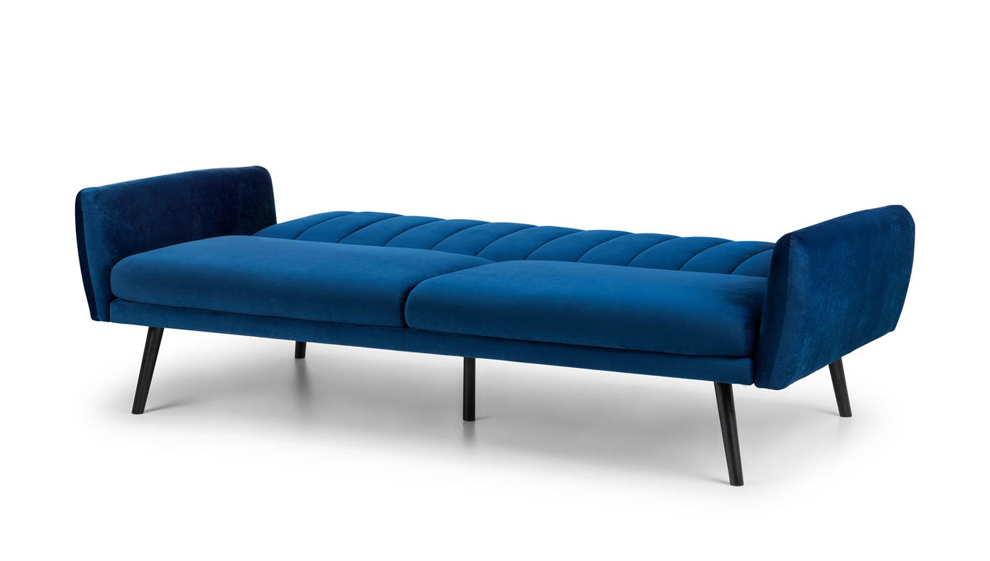 AFINA VELVET SOFA BED - BLUE