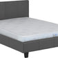 PRADO FAUX LEATHER BED - 4FT SMALL DOUBLE - GREY