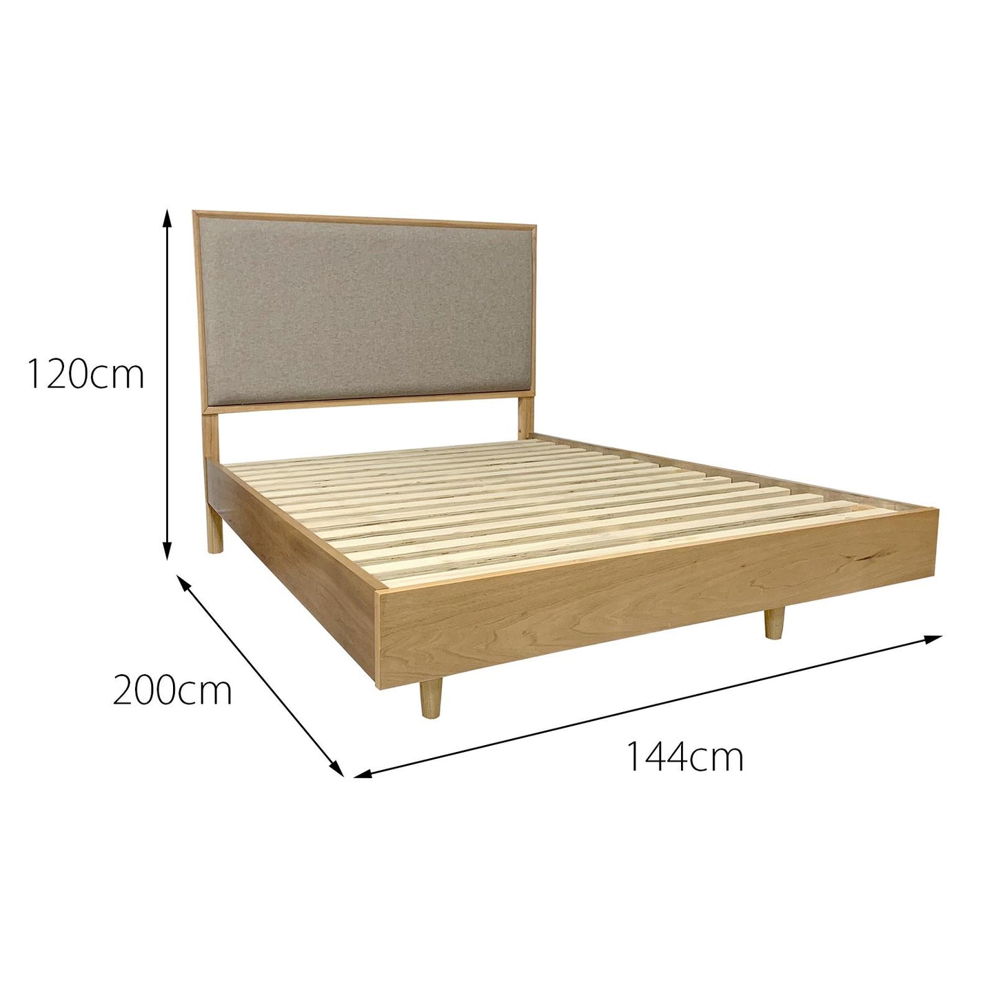 SCARLETT WOODEN BED - 4FT6 DOUBLE - GOLDEN OAK