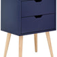 PAIR OF NYBORG 2-DRAWER BEDSIDE TABLES - NIGHTSHADOW BLUE